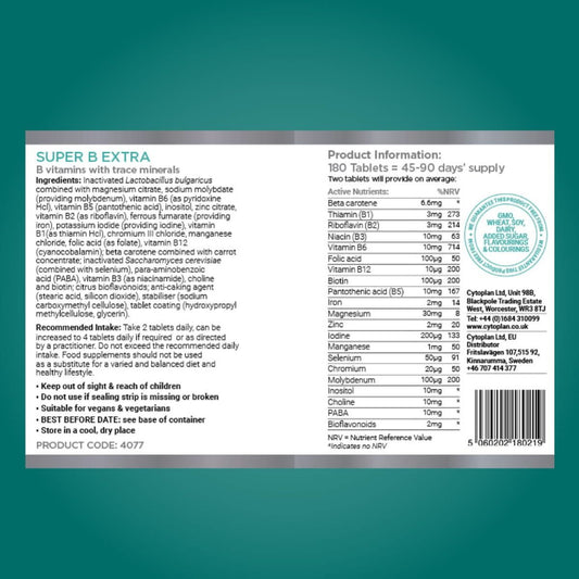 Super B Extra - 180 vegan tabs
