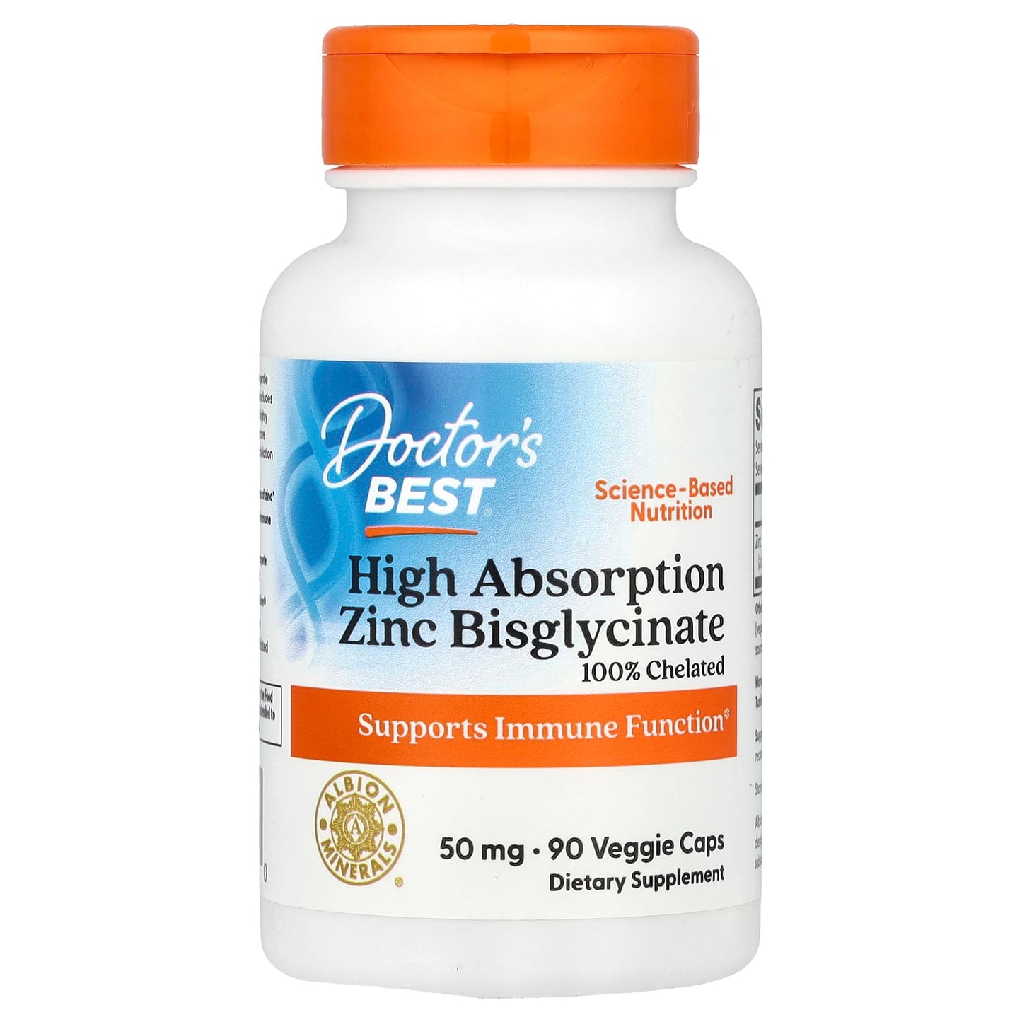 High Absorption Zinc Bisglycinate, 50mg - 90 vcaps