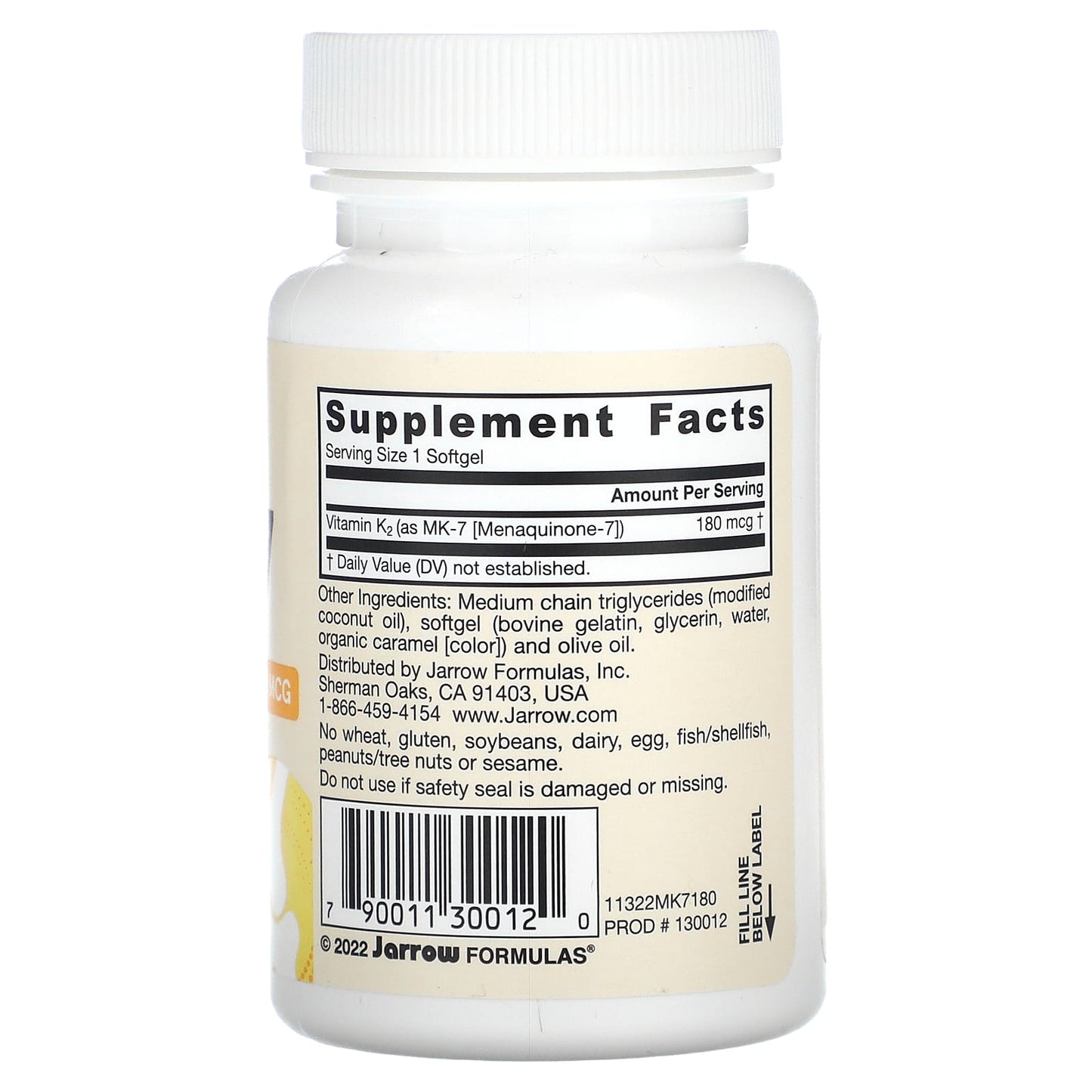 MK-7, 180mcg - 30 softgels