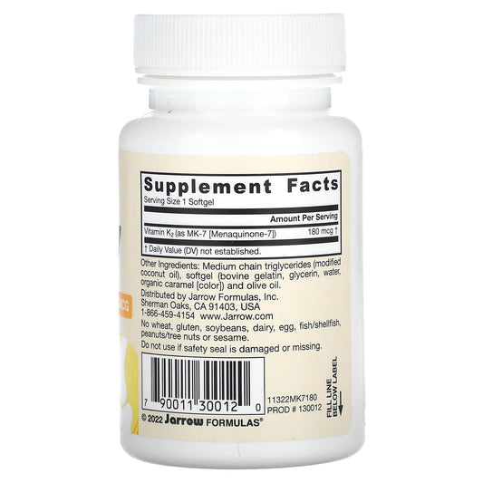 MK-7, 180mcg - 30 softgels