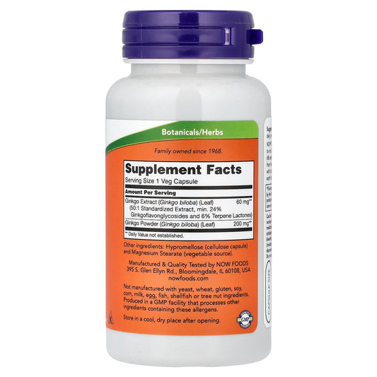 Ginkgo Biloba, 60mg - 60 vcaps