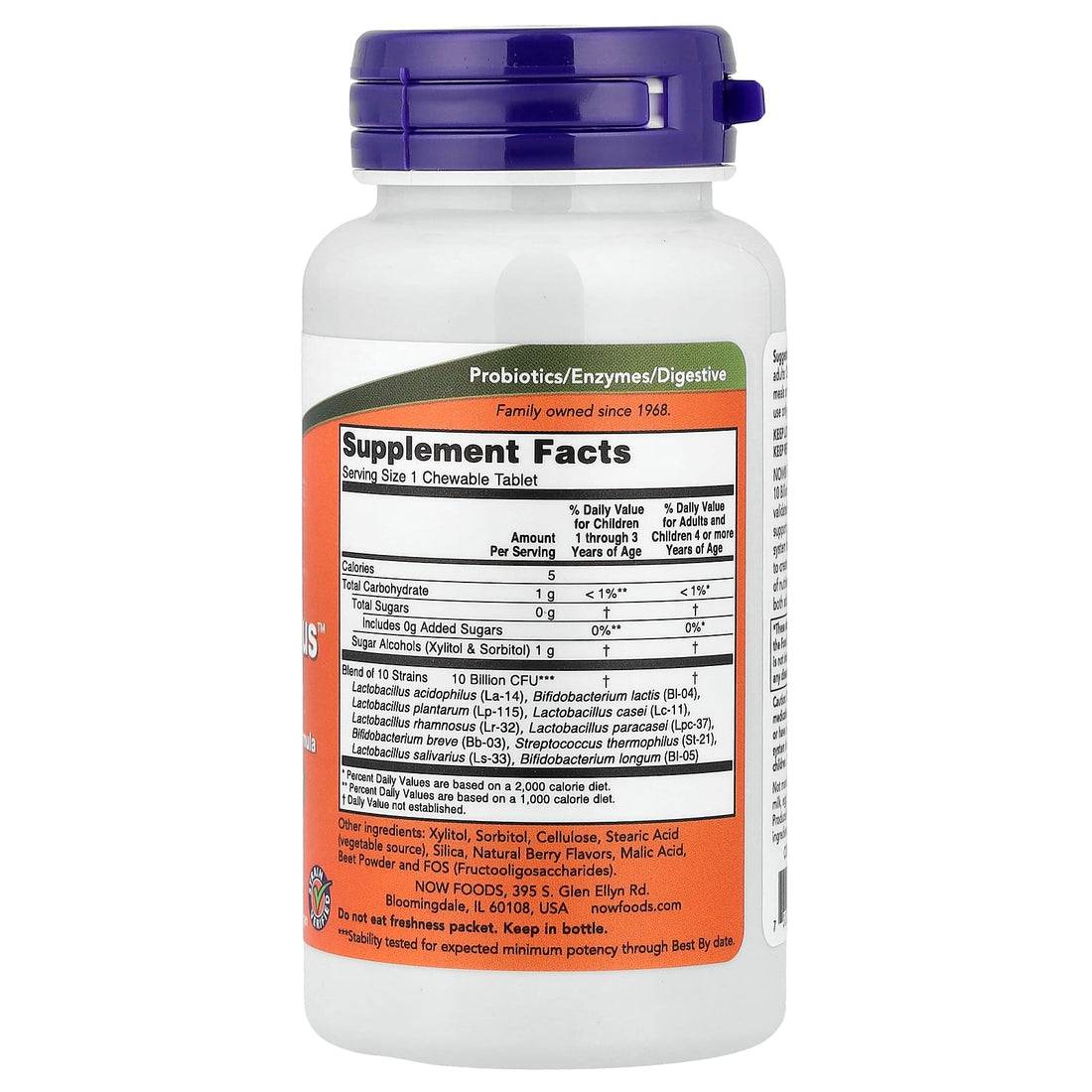 NOW Foods BerryDophilus Kids Chewables - 60 chewables - image 3