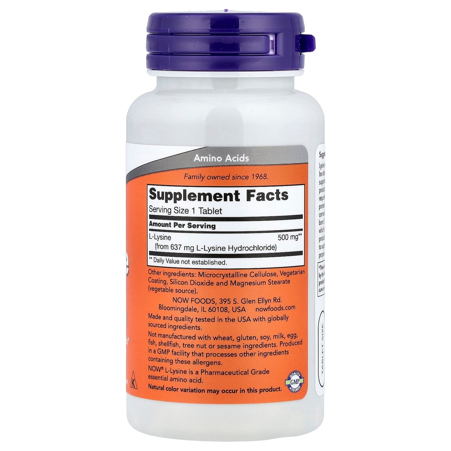 L-Lysine, 500mg - 250 tablets