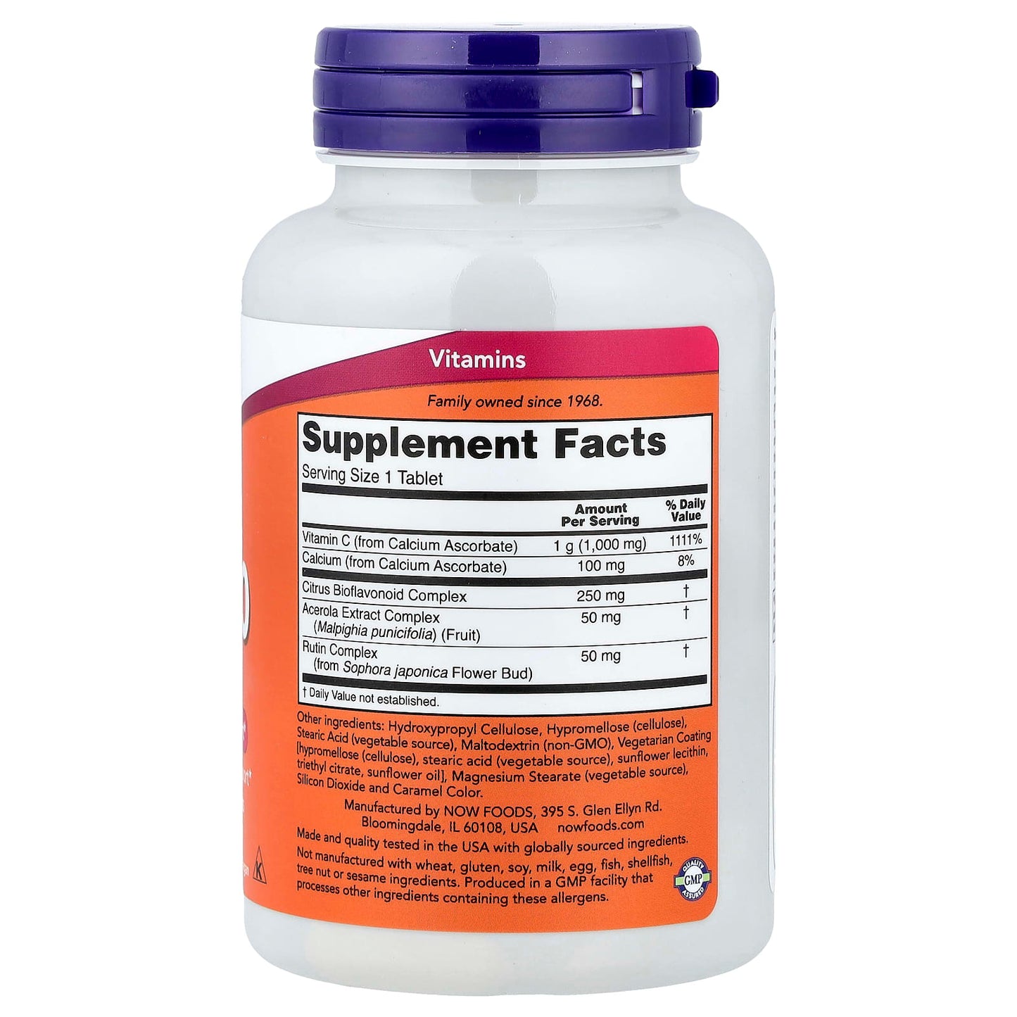 Vitamin C-1000 Complex - Buffered with 250mg Bioflavonoids - 90 tabs