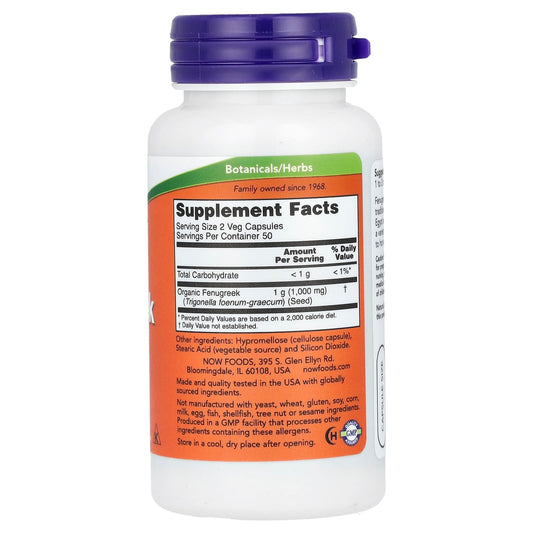 Fenugreek, 500mg - 250 vcaps