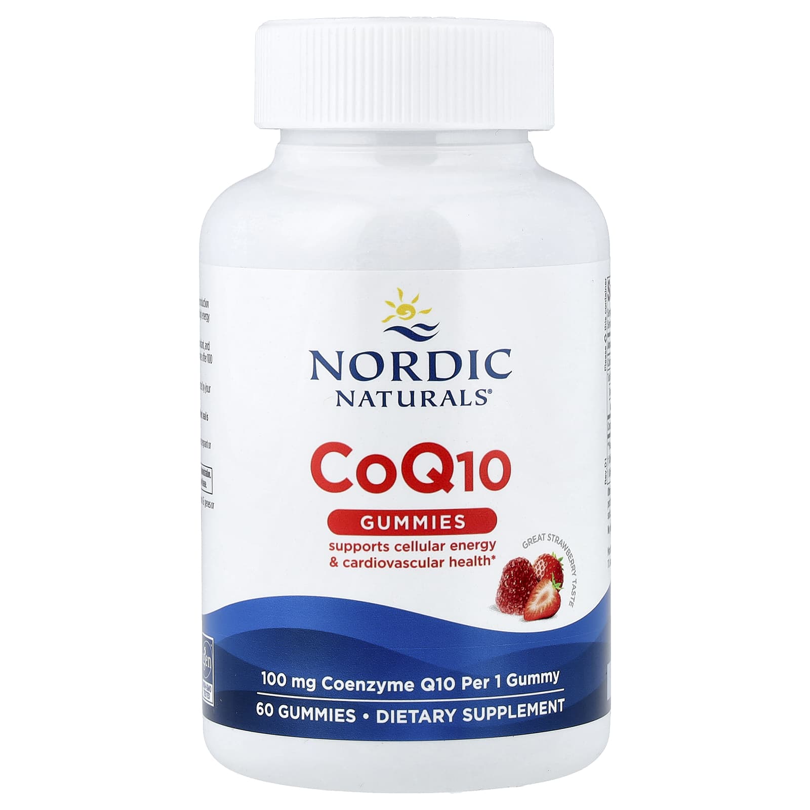 CoQ10 Gummies, 100mg Strawberry - 60 gummies