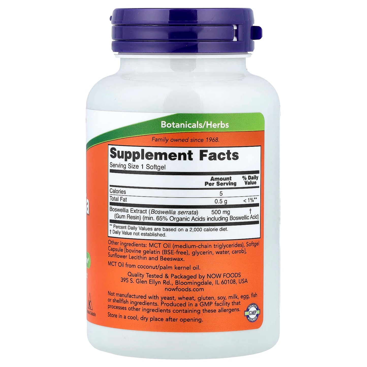 Boswellia Extract, 500mg - 90 softgels