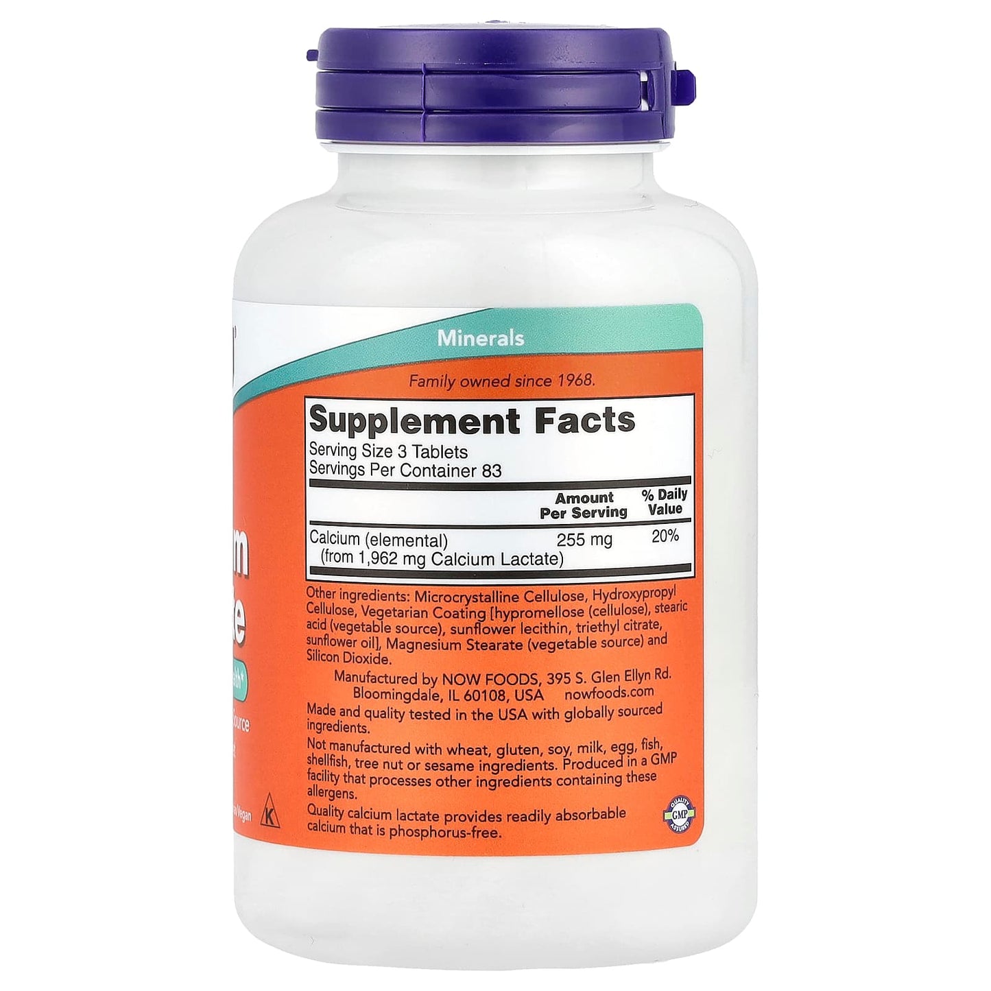 Calcium Lactate - 250 tablets