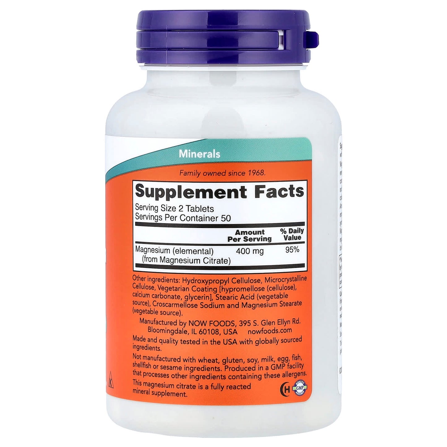 Magnesium Citrate, 200mg - 250 tablets