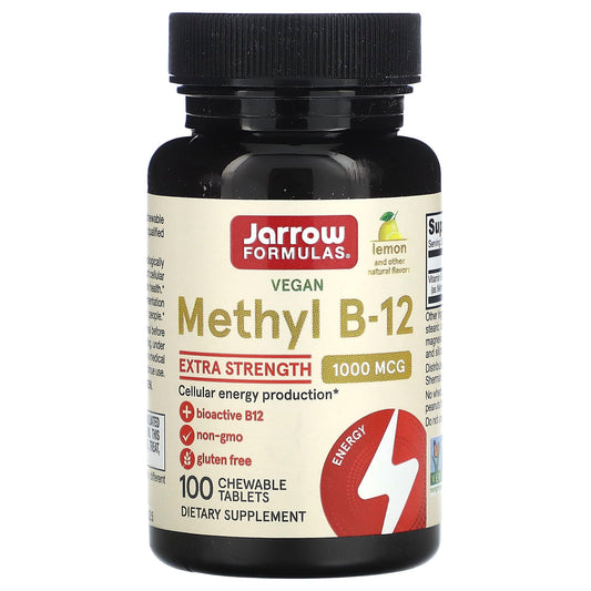 Methyl B-12, 1000mcg (Lemon) - 100 vegan chewable tabs