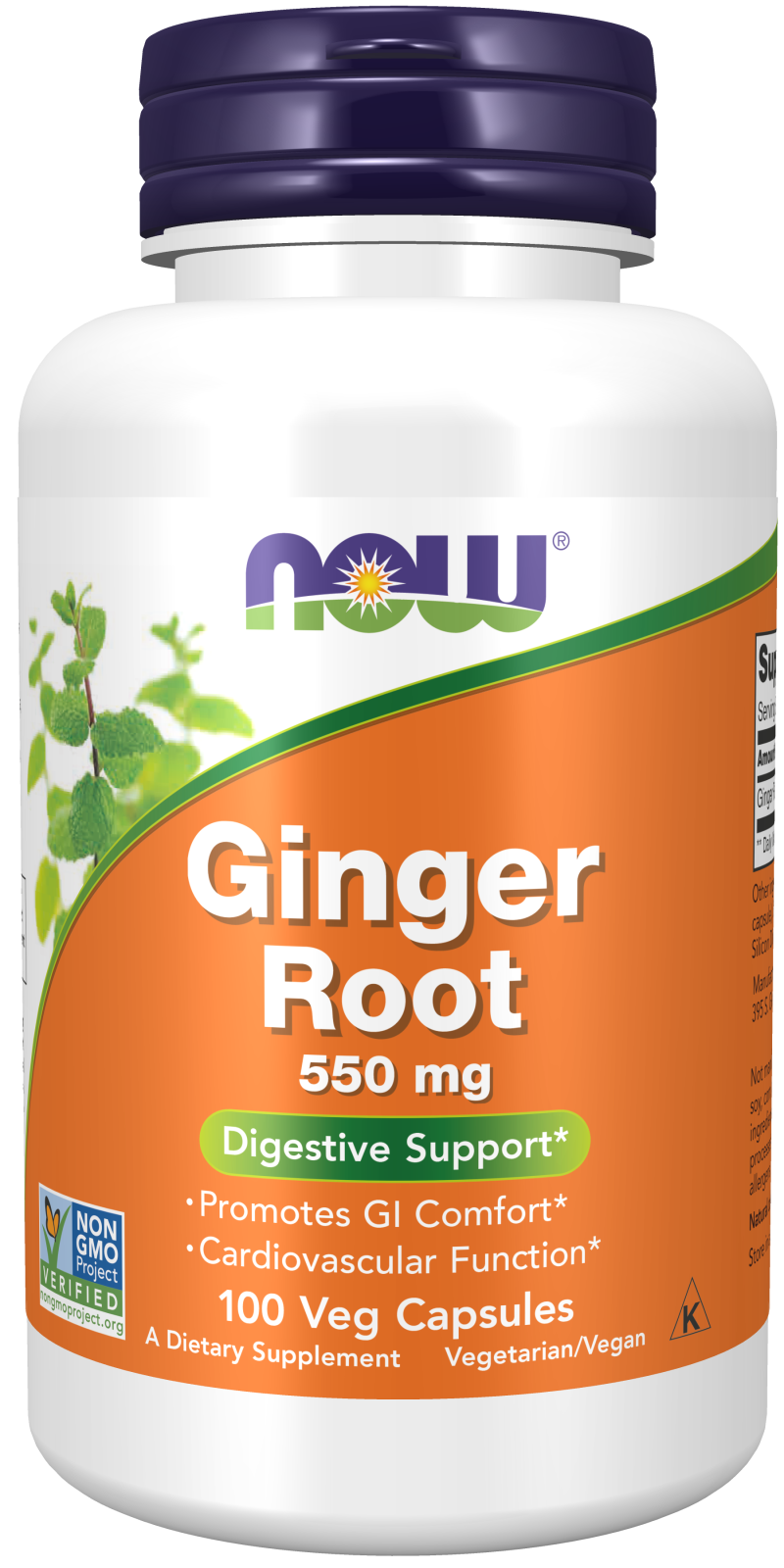 Ginger Root, 550mg - 100 vcaps