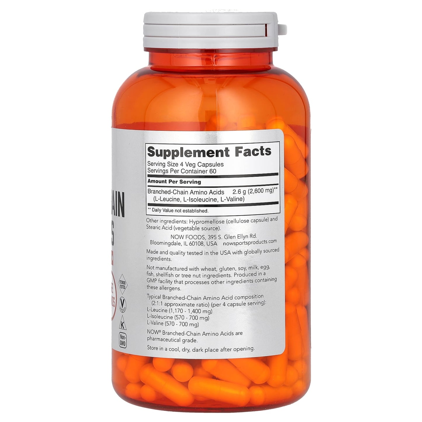 Branched-Chain Amino Acids - 120 vcaps