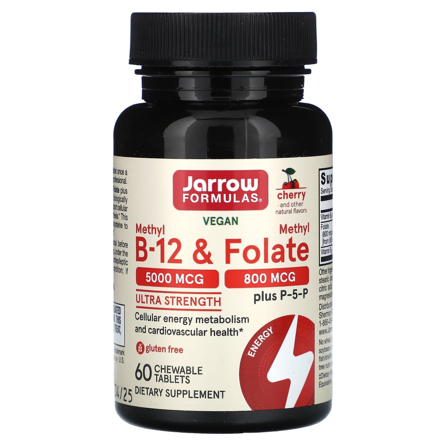 Methyl B-12 & Methyl Folate, Cherry - 60 chewable tabs