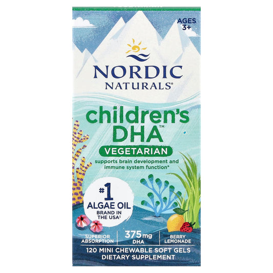 Children's DHA Vegetarian, 375mg Berry Lemonade - 120 chewables