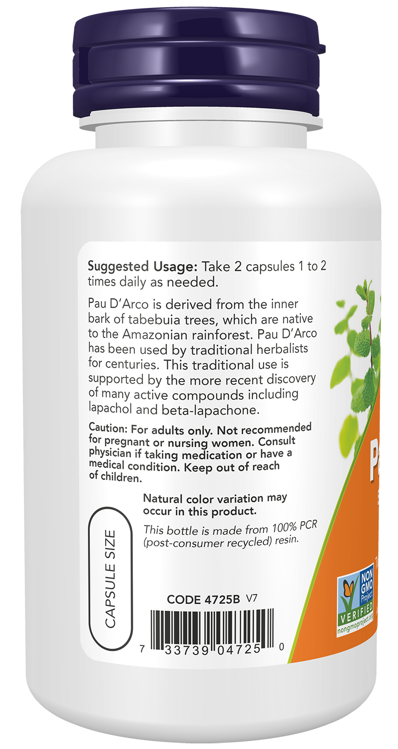 Pau D'Arco, 500mg - 100 vcaps