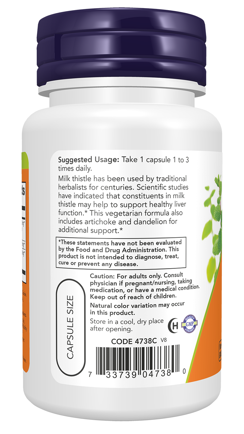 Milk Thistle Extract with Artichoke & Dandelion, 300mg Double Strength - 200 vcaps