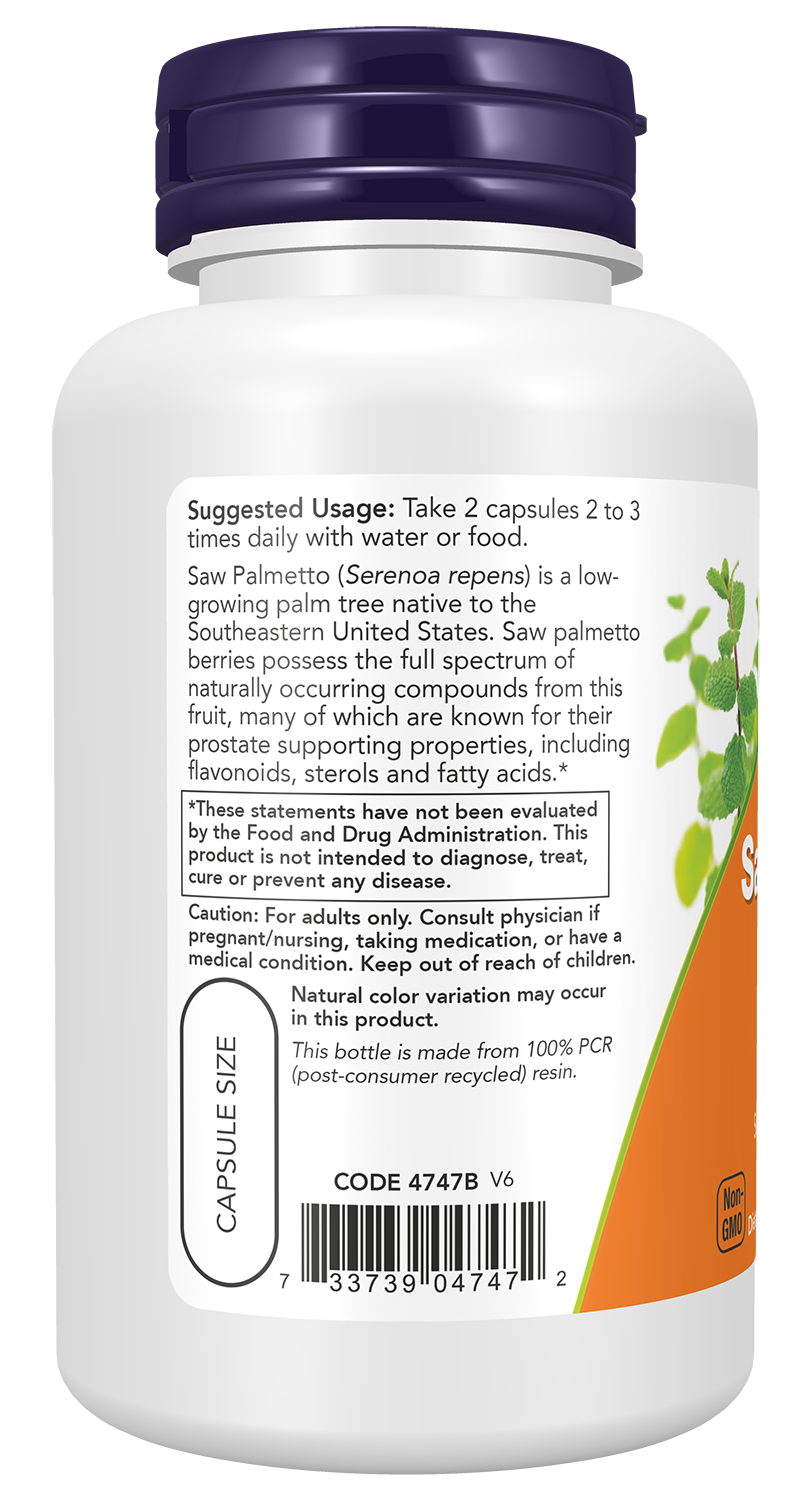 Saw Palmetto Berries, 550mg - 100 vcaps