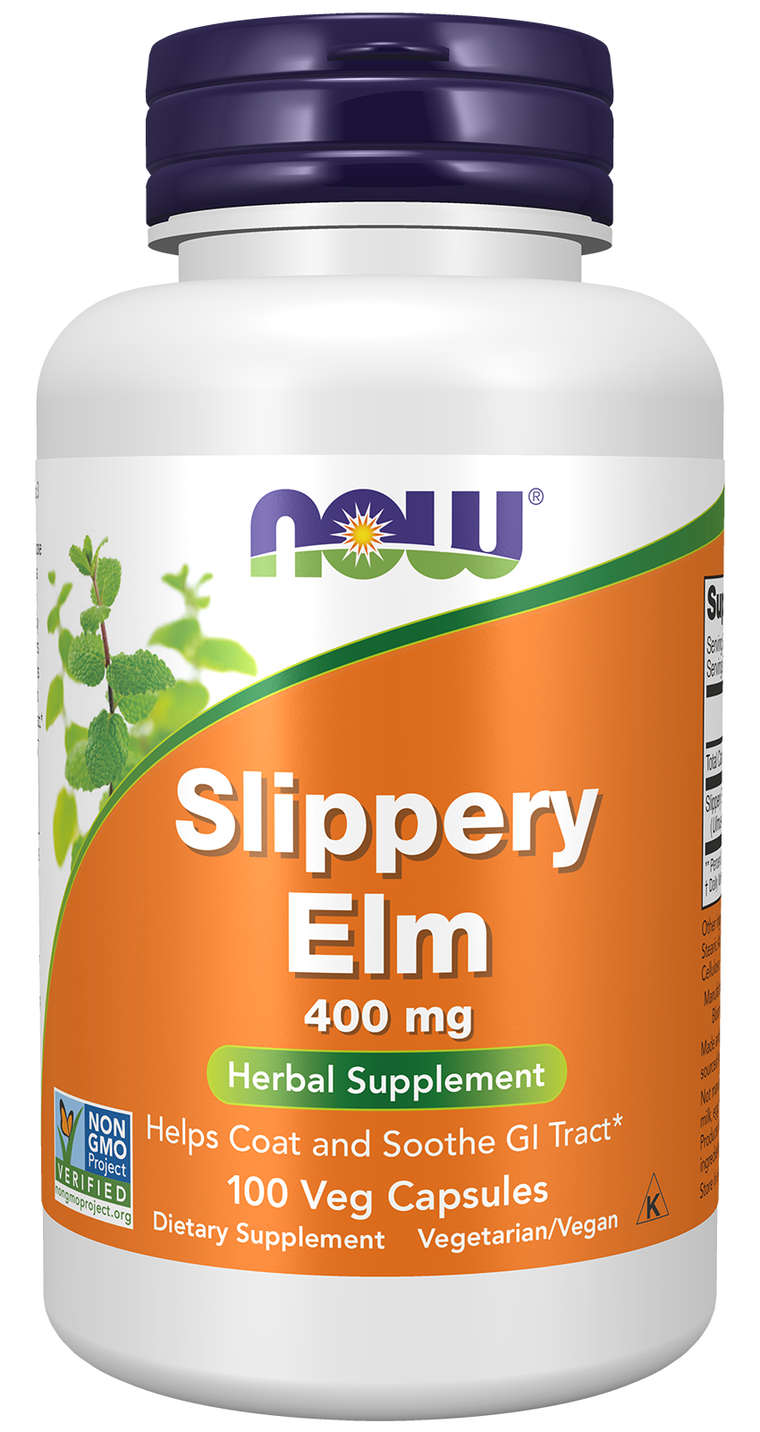 Slippery Elm, 400mg - 100 vcaps