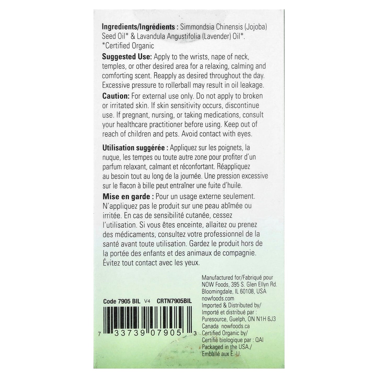 Essential Oil Roll-On, Lavender - 10 ml.