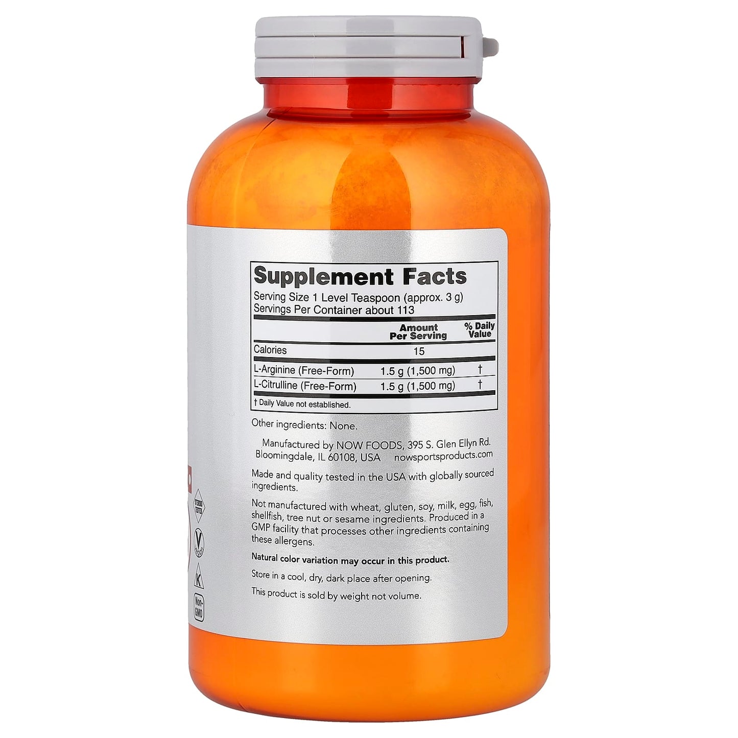 Arginine & Citrulline, Powder - 340g
