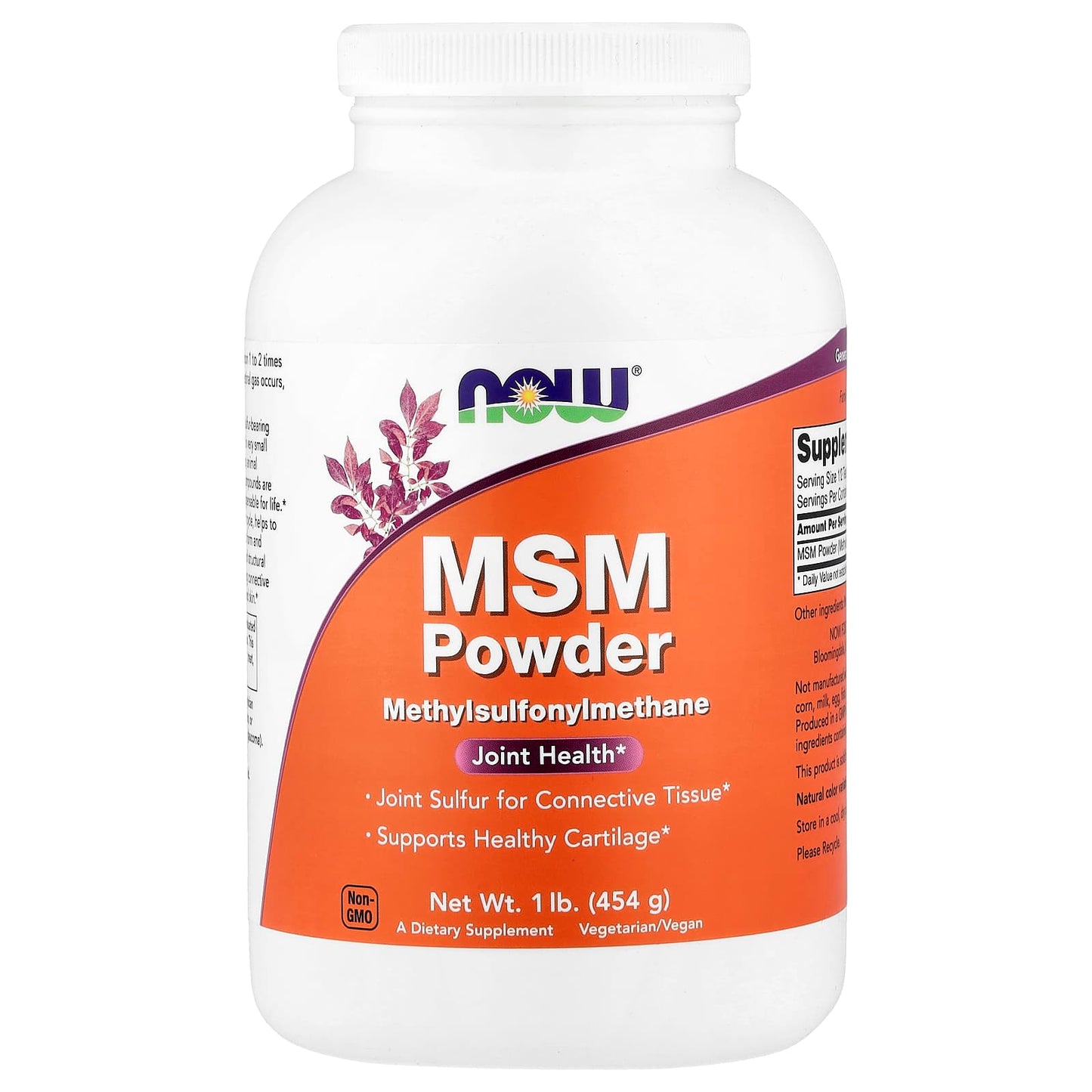 MSM Methylsulphonylmethane, Powder  - 454g