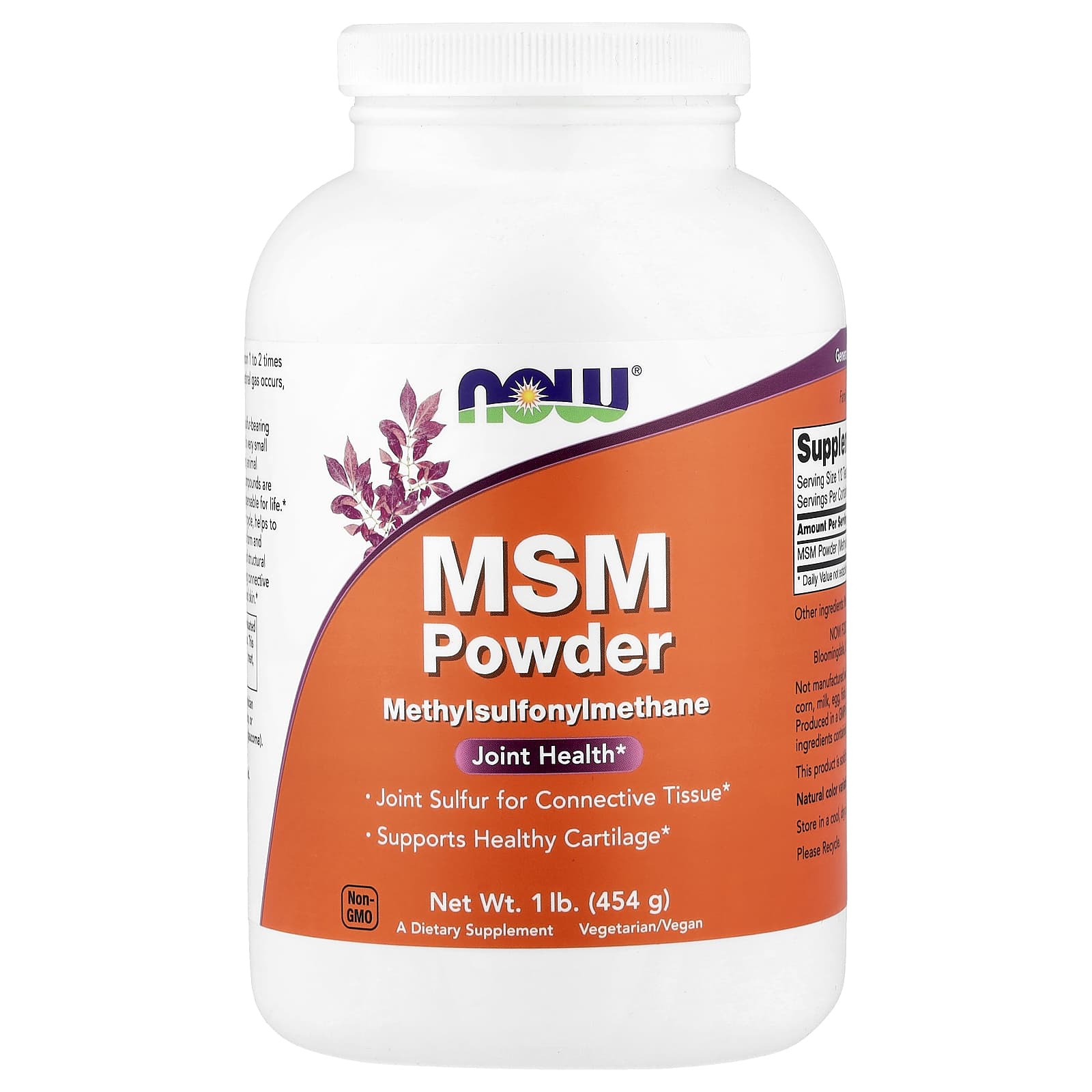 MSM Methylsulphonylmethane, Powder  - 454g