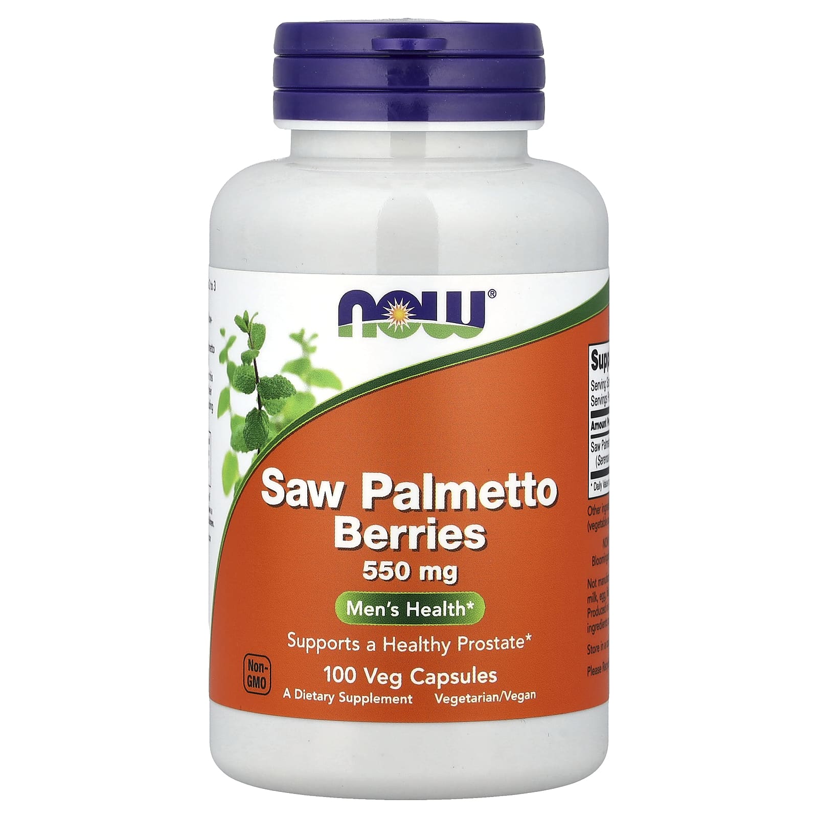 Saw Palmetto Berries, 550mg - 100 vcaps