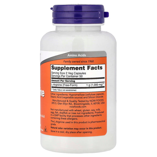 L-Arginine, 500mg - 100 caps