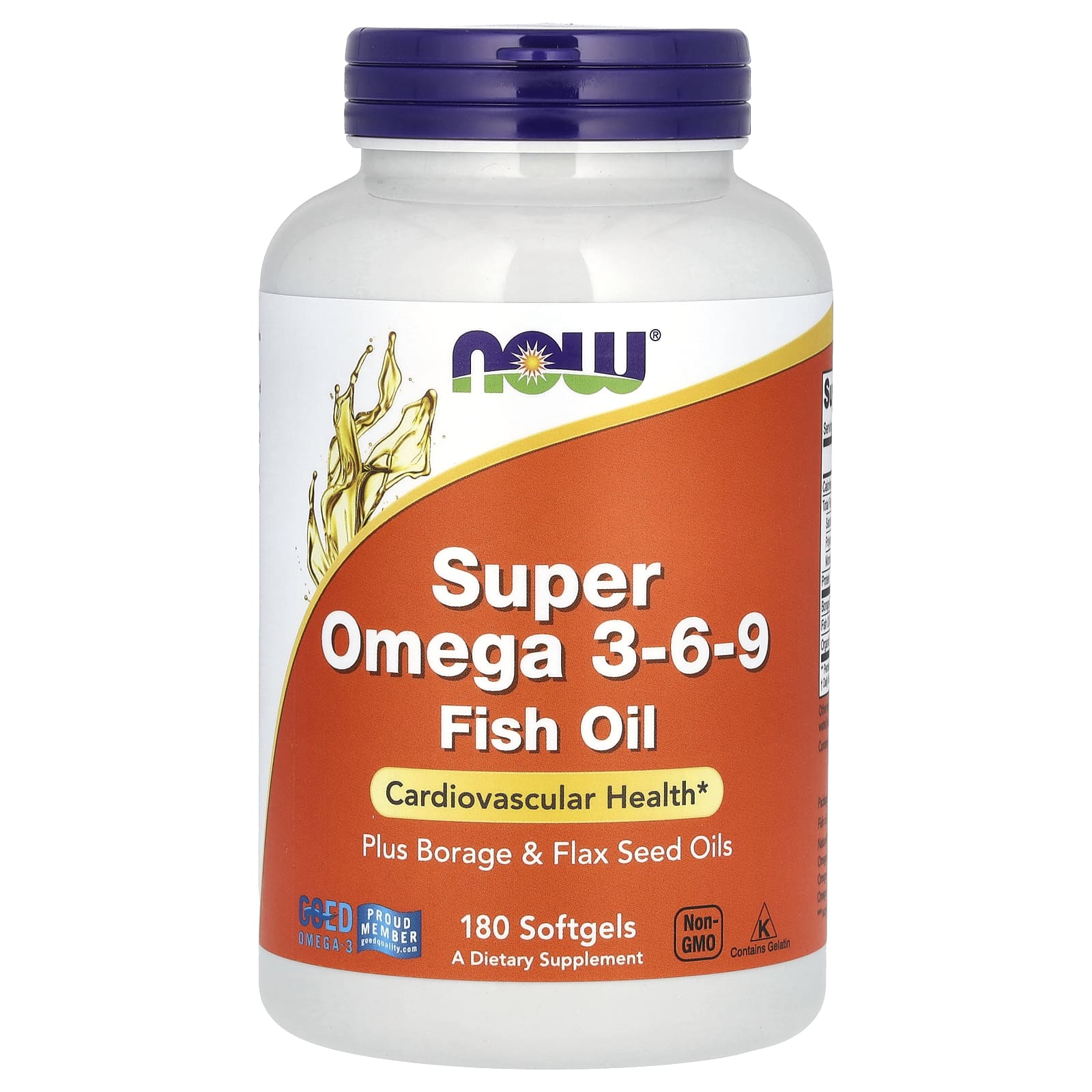 Super Omega 3-6-9, 1200mg - 180 softgels