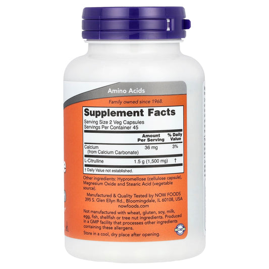 L-Citrulline, 750mg - 180 vcaps