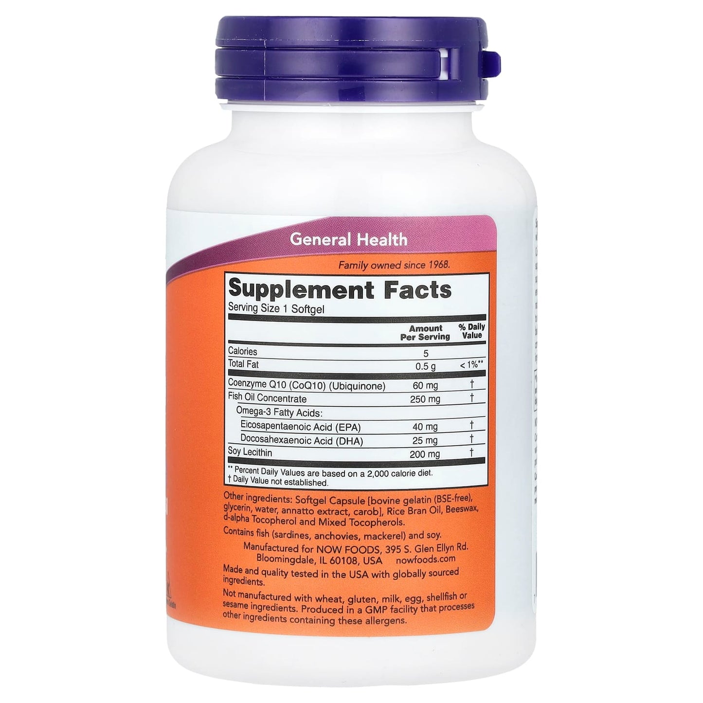 CoQ10 with Omega-3, 60mg - 120 softgels