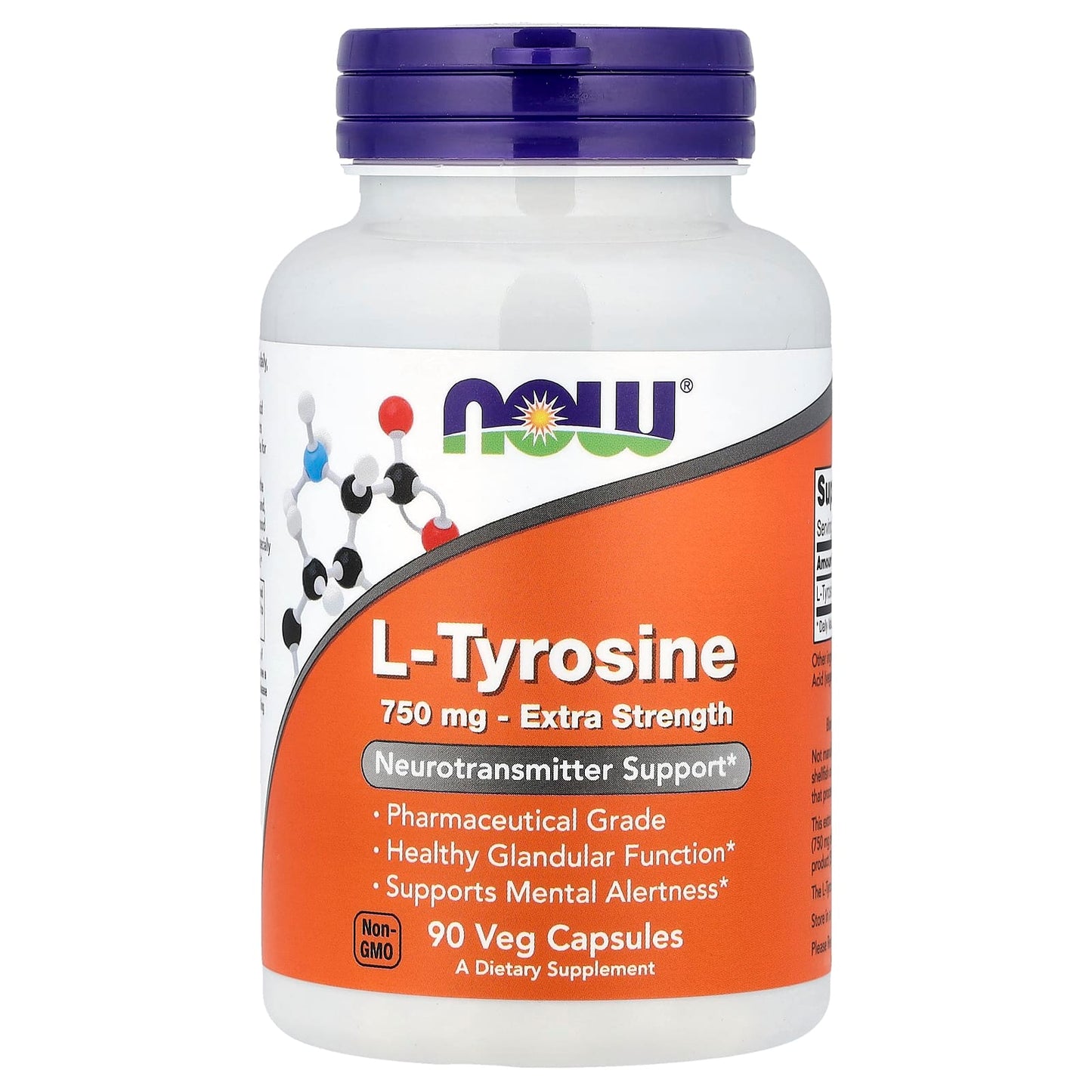L-Tyrosine, Extra Strength 750mg - 90 vcaps