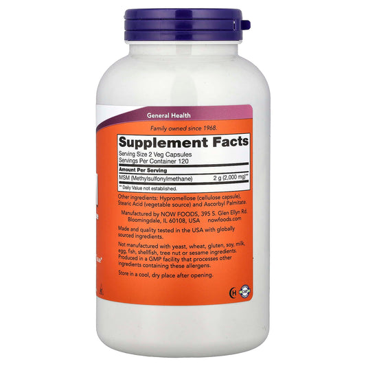MSM Methylsulphonylmethane, 1000mg - 240 vcaps