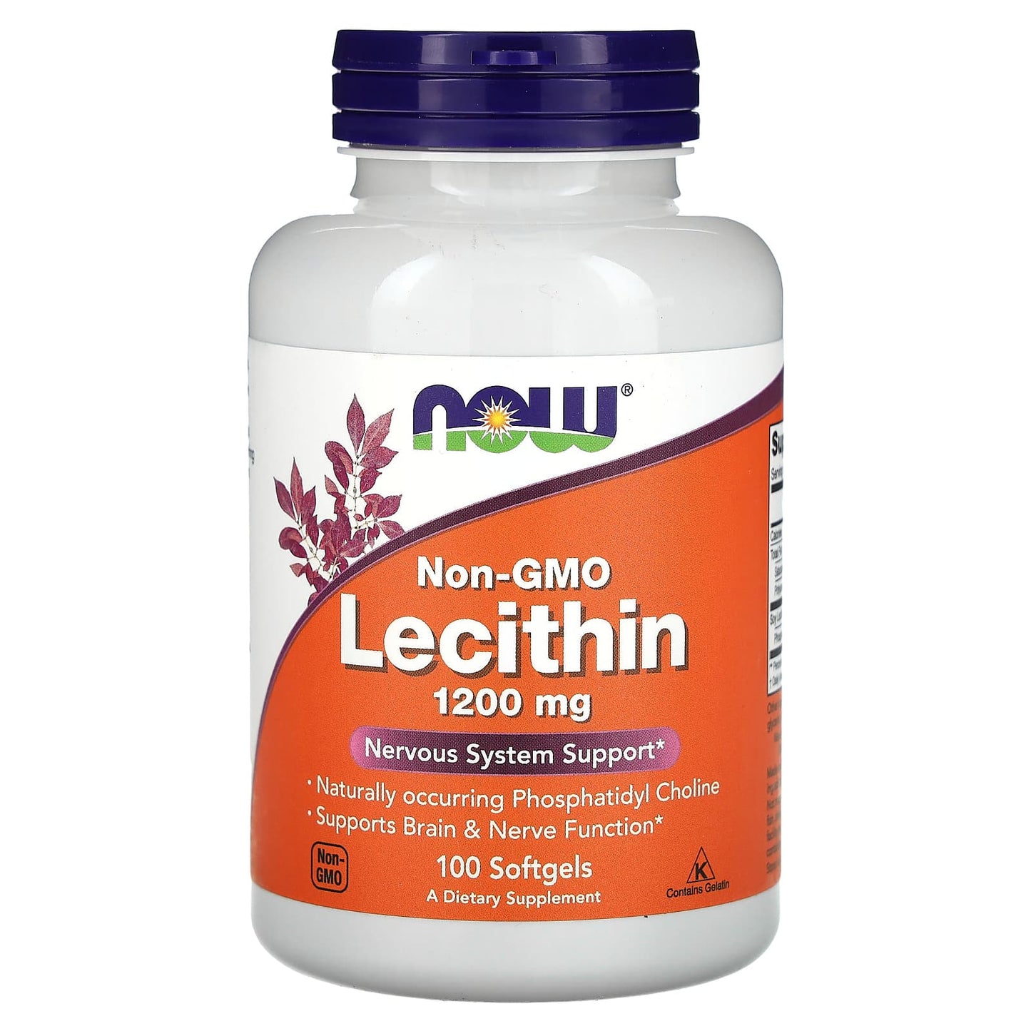 Lecithin, 1200mg Non-GMO - 100 softgels