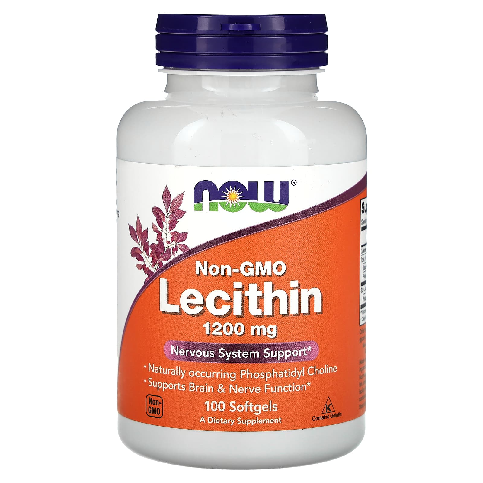 Lecithin, 1200mg Non-GMO - 100 softgels