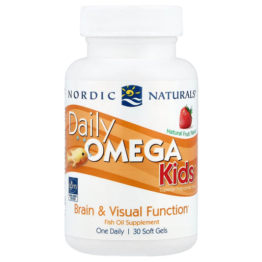 Daily Omega Kids, Natural Fruit Flavor - 30 softgels