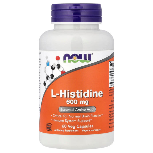 L-Histidine, 600mg - 60 vcaps
