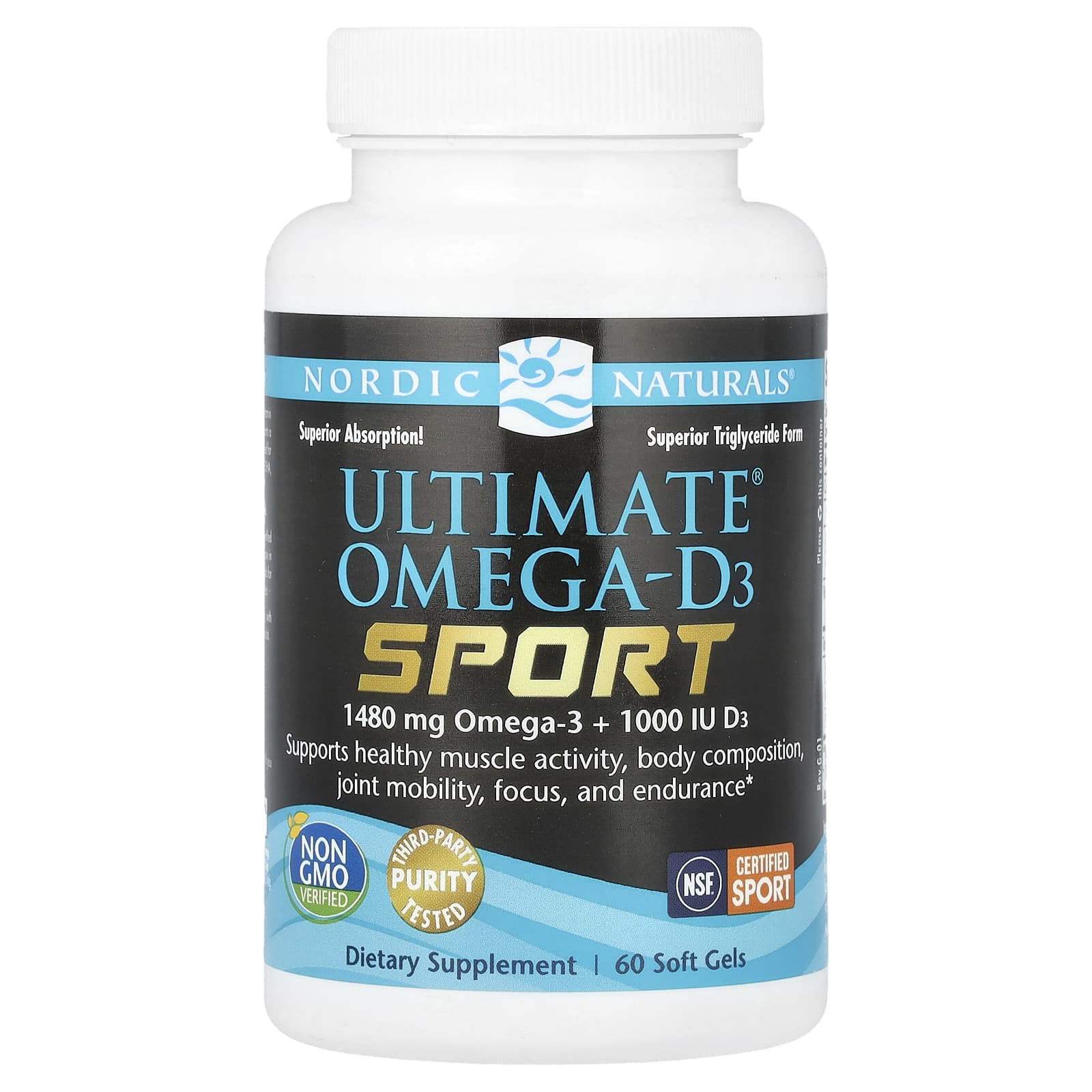 Ultimate Omega-D3 Sport, 1480mg Lemon - 60 softgels