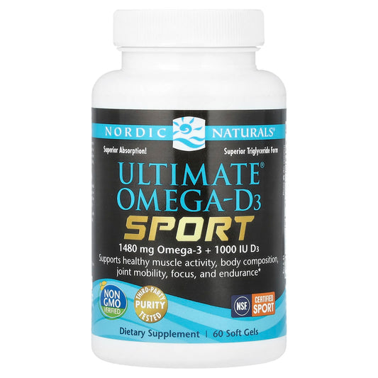 Ultimate Omega-D3 Sport, 1480mg Lemon - 60 softgels