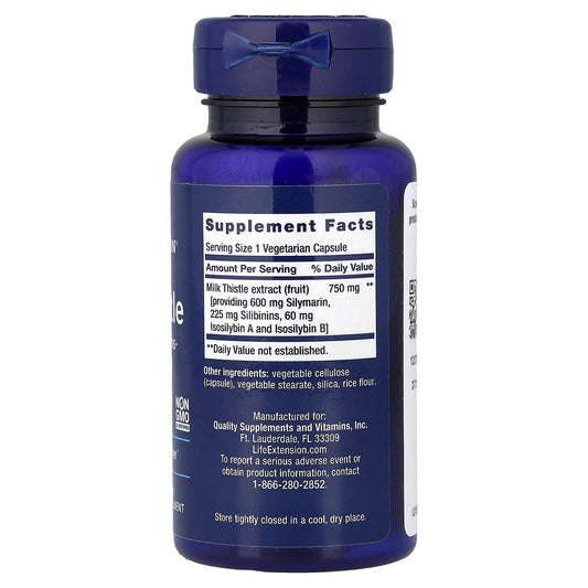 Milk Thistle, Silymarin-Silibinins-Isosilybin A & B - 60 vcaps