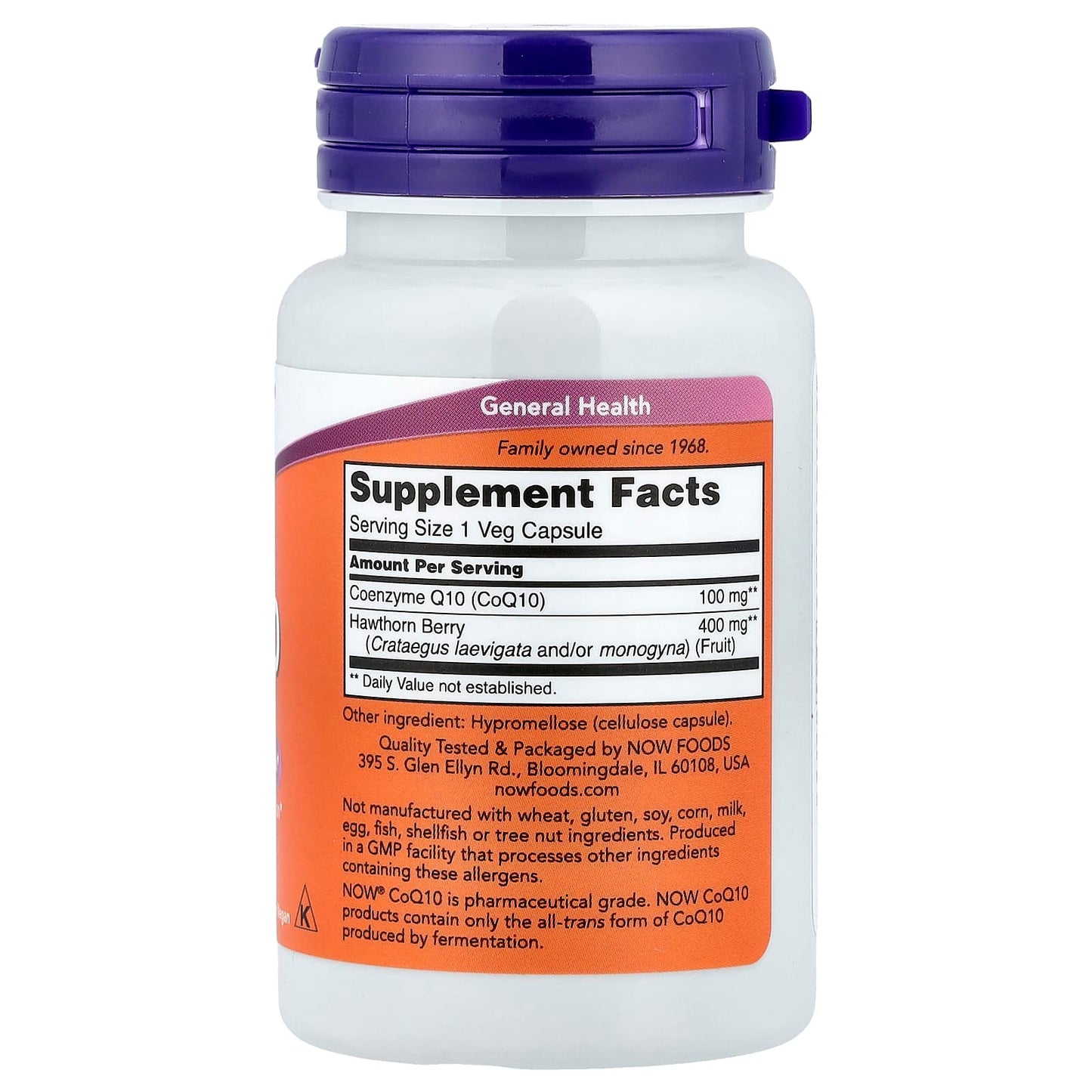 CoQ10 with Hawthorn Berry, 100mg - 30 vcaps