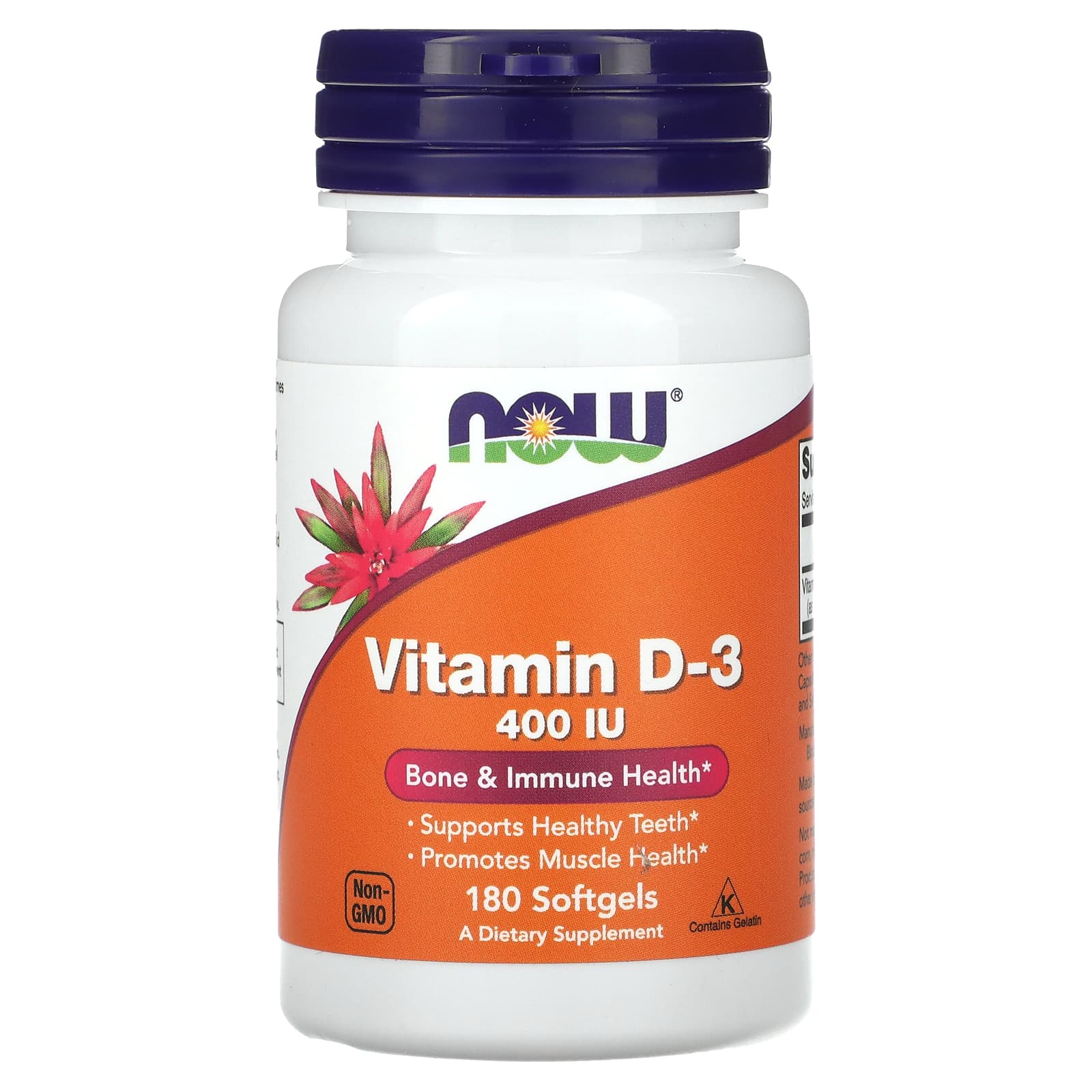 Vitamin D-3, 400 IU - 180 softgels