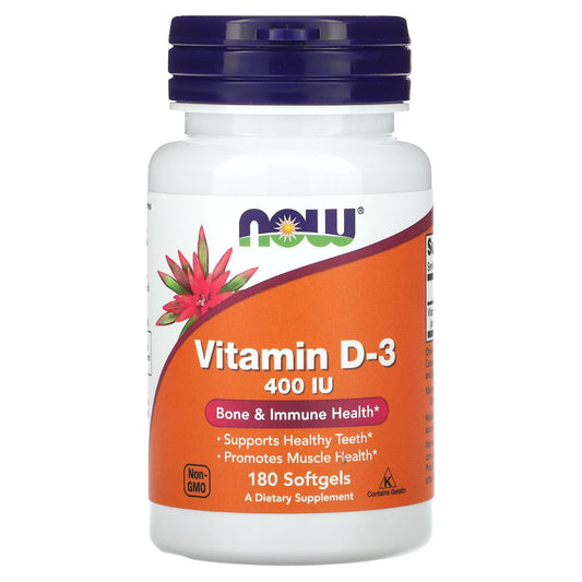 Vitamin D-3, 400 IU - 180 softgels