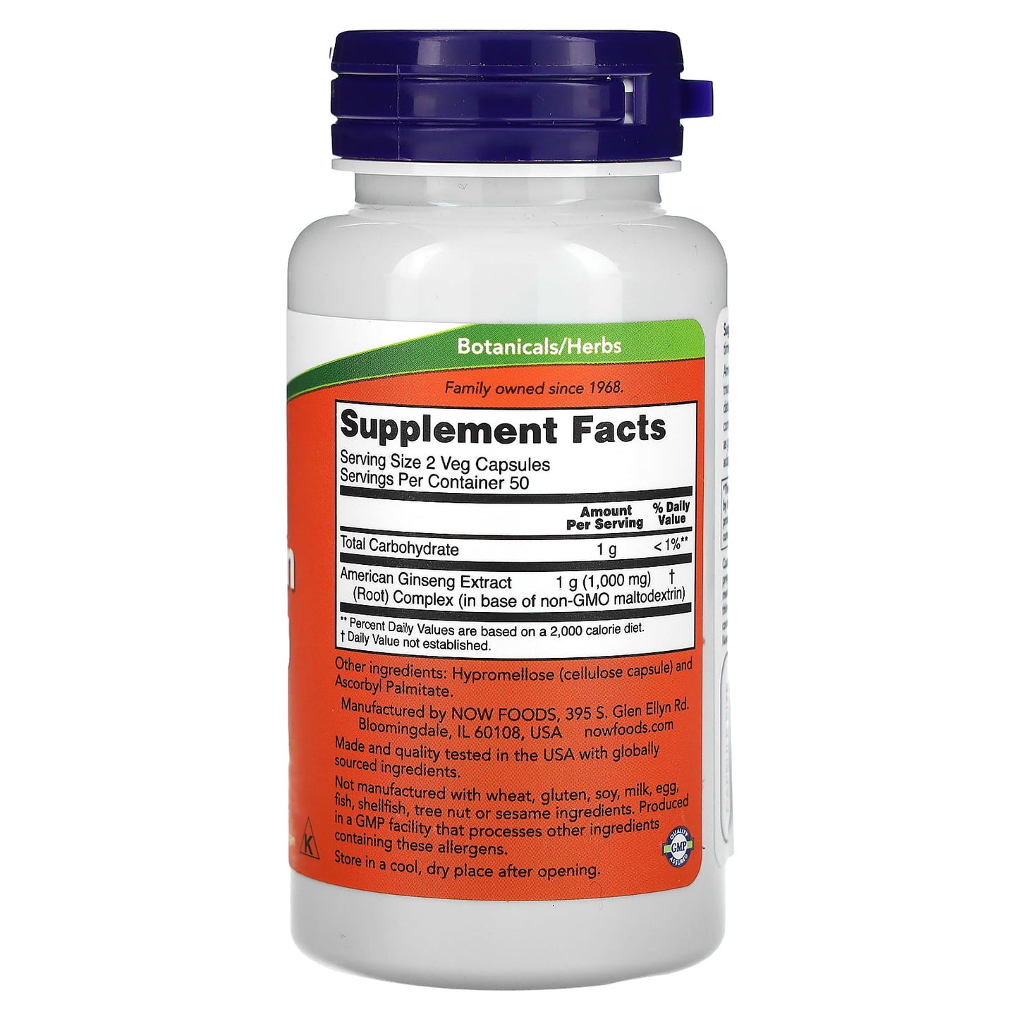 American Ginseng, 500mg - 100 vcaps