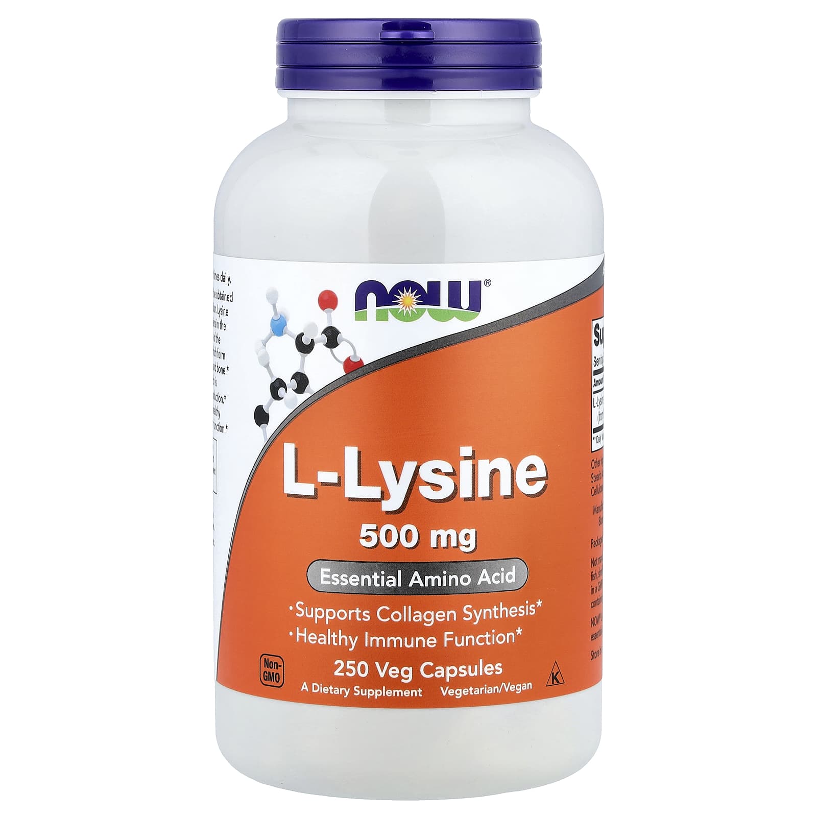 L-Lysine, 500mg - 100 vcaps