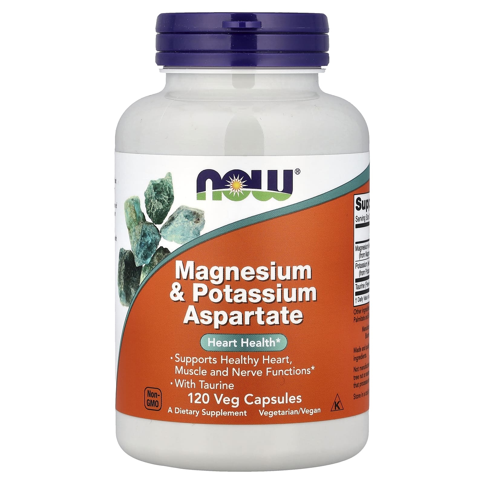 Magnesium & Potassium Aspartate with Taurine - 120 vcaps