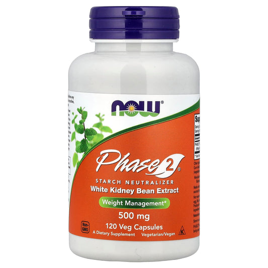Phase 2 - White Kidney Bean Extract, 500mg - 120 vcaps