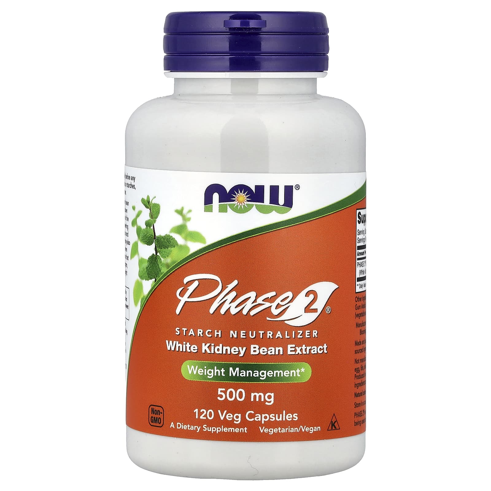 Phase 2 - White Kidney Bean Extract, 500mg - 120 vcaps