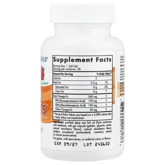 Daily Omega Kids, Natural Fruit Flavor - 30 softgels