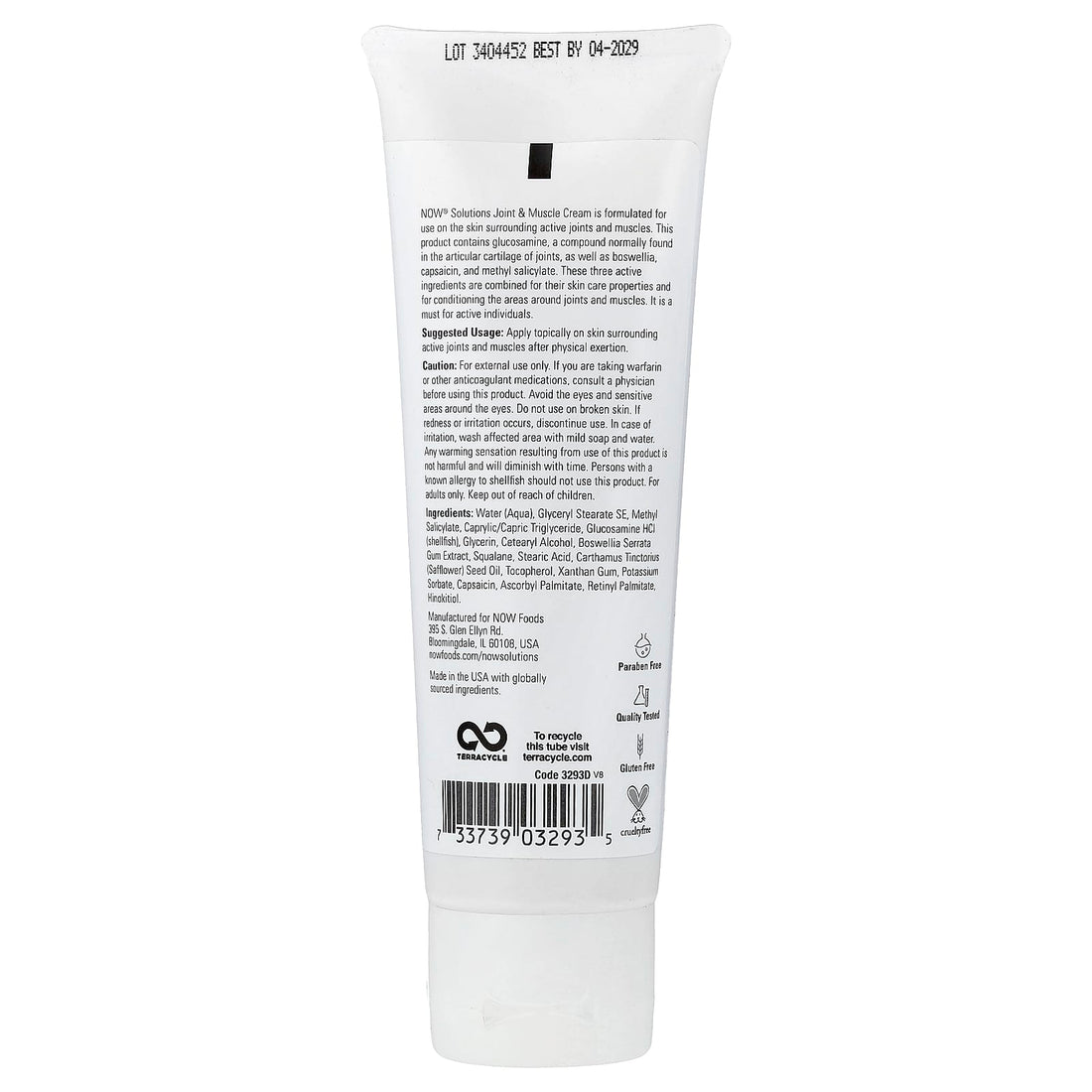 NOW Foods Joint & Muscle Cream - 118 ml - image 3
